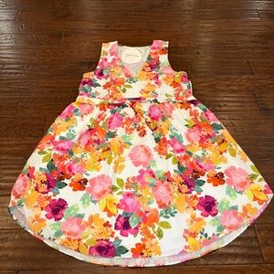 dRA Floral Sleeveless Dress Bright Brunch Wedding Casual